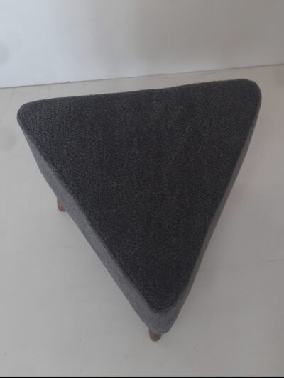 Sahra Peri Bench Puf Üçgen Puf Tabure Bohem Puf Prizma Teddy Kumaş 3gen puf Antresit